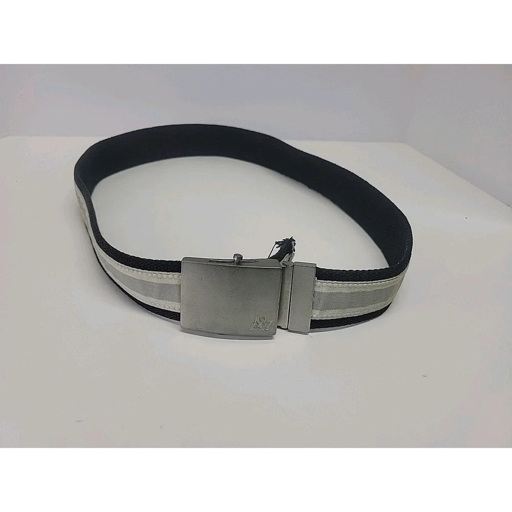 Unisex Aeropostale A87 Multicolor & Blue Reversible‎ Belt Slide Buckle S/M